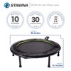 Stamina Products 36 Inch Round Foldable Full Body Cardio Fitness Trampoline with LCD Workout Track Monitor and Smart Audio Coaching App, Black - 3 of 4