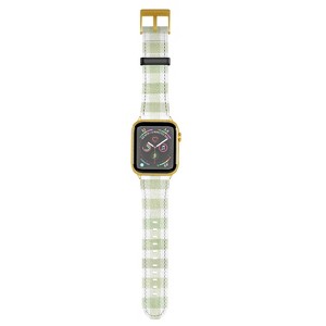 Ninola Design Watercolor Gingham Salad Green 42mm/44mm Gold Apple Watch Band - Society6 - 1 of 3