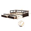 NicBex Twin to King Size Daybed with Trundle Wooden Day Bed Frame Extendable Daybed with 2 Drawers for Living Rooms and Bedrooms - 2 of 4