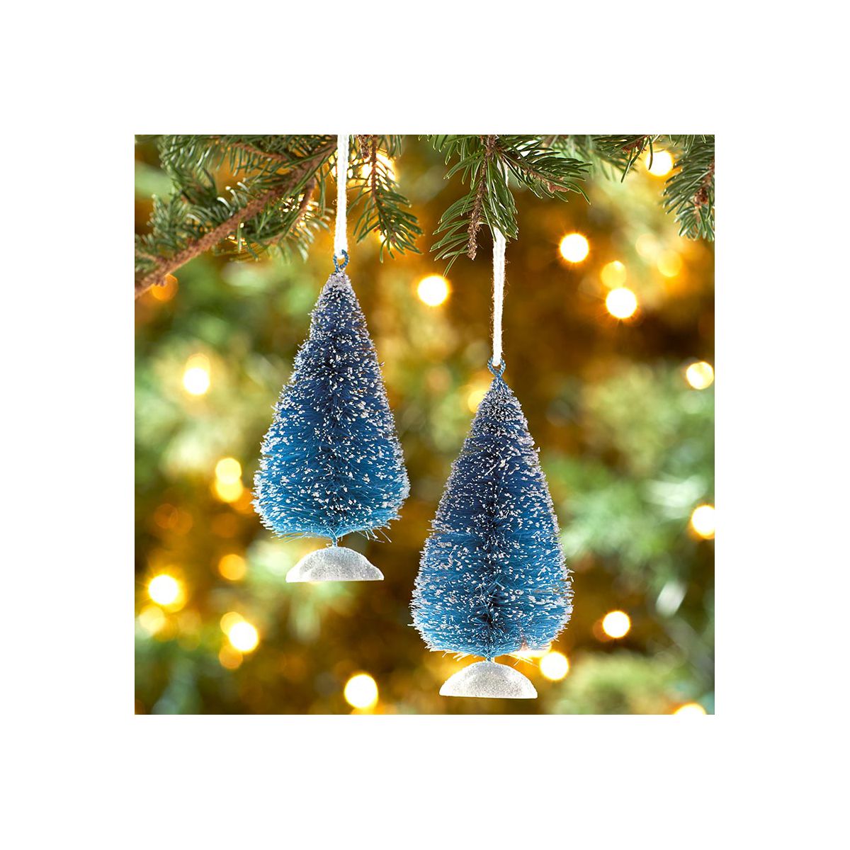 The Lakeside Collection Bottlebrush Tree Ornaments Set of 2 - - thumbnail 4