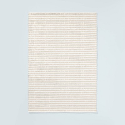7'x10' Break Stripe Handmade Area Rug Taupe/Cream - Hearth & Hand™ with Magnolia