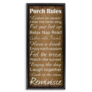 Stupell Industries Porch Rules Country Rustic, 15" x 31" - 1 of 4