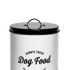 Park Life Designs 140 fl oz Wallace Food Tin Dog Food Storage - White - 2 of 4