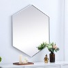 Elegant Lighting Metal frame hexagon mirror 38 inch in silver - 3 of 4