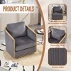 Akoasm 360 Degree Soft Accent Lounge Swivel Barrel ArmChair With Pillow For Living Room, Office & Bedroom-Dark Gray - 3 of 4