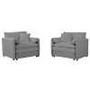 Kumasinova Oversized Chenille Accent Chair Set of 2,Comfy Large Seat Sofa Armchair with Dual-Layer Cushion,Comfy Sofas for Bedroom,Living Room - 2 of 4