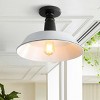 14" 1-Light Camila Classic Industrial Indoor/Outdoor Iron LED Semi Flush Mount - JONATHAN Y - image 3 of 4