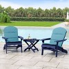 Malibu 3pc Outdoor 2 Seater Acacia Wood Chat Set with Cushions - Dark Teal/Navy - Christopher Knight Home - 2 of 4