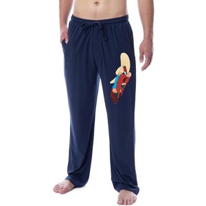 Looney Tunes Mens' Classic Yosemite Sam Character Sleep Pajama Pants Navy - 1 of 3