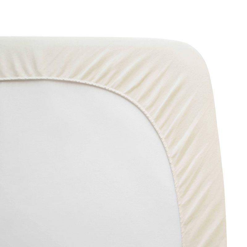 TL Care Waterproof Quilted Fitted Crib Mattress Cover Made with Organic Cotton Top Layer - Natural, 2 of 6