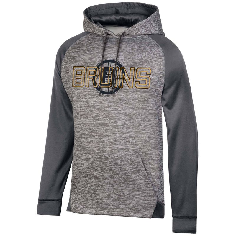 NHL Boston Bruins Men&#39;s Gray Performance Hooded Sweatshirt, 1 of 4