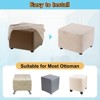 Unique Bargains Elastic Living Room Bedroom Square Foot Stool Cover - 4 of 4