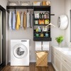 Aheaplus Laundry Room Closet System with Hanging Rods, Wall-Mounted Closet Organizer with Storage Shelves and Drawers - 3 of 4
