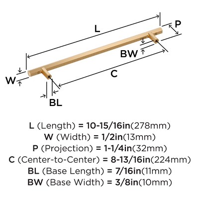 Amerock Caliber Champagne Bronze 8-13/16 inch Cabinet Pull