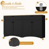 62.9" Farmhouse Rustic TV Stand for 70 Inch TV,Sideboard Buffet Cabinet with 2 Drawers & Adjustable Shelves for Living Room-Baofuwish - 3 of 4