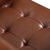 3pc Malinta Contemporary Faux Leather Tufted Sofa and Club Chair Set - Christopher Knight Home - 4 of 4