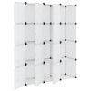 vidaXL Storage Cube Organizer with 12 Cubes and Doors Transparent PP - 4 of 4