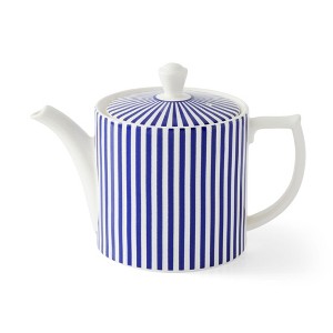 Spode Steccato 37 oz Ceramic Teapot, Blue Stripe Accent, Microwave & Dishwasher Safe Teaware for Hosting Brunch, Serving Afternoon Tea - 1 of 4