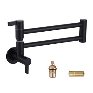 WOWOW Solid Brass Wall Mounted Pot Filler Faucet with Double Joint Swing Arms - 1 of 4