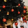 SEVOBAL Party Decorations and Accessories Black Artificial Christmas Tree with Realistic Branches for Halloween, Black, 45.3"*50.5"*82.8" - 4 of 4