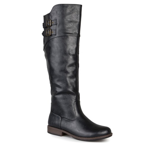 Journee Collection Womens Tori Stacked Heel Riding Boots Target