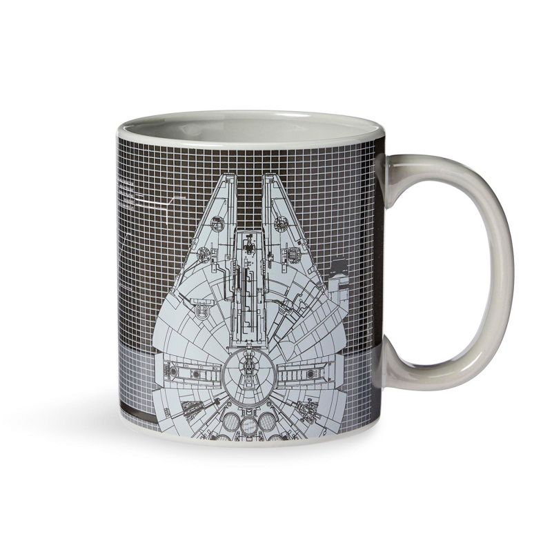 Seven20 Star Wars Millennium Falcon Grid Schematics - 20oz Ceramic Mug, 3 of 7