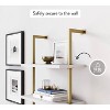 72.8" Nathan James Set of 2 Theo 5 Shelf Bookshelf White/Gold - 3 of 4