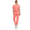Hey Collection Women Scrubs Set 4-Way Stretch Mock Neck Top with Straight Leg Scrub Pants with Four Pockets - 2 of 4