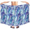 HAPPY BAY Men's Pareo Swim Trunk Cover Up Wrap Beach Summer Hawaiian Sarong One Size Blue Z239 - 4 of 4