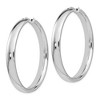 Black Bow Jewelry 6mm Polished Half Round Tube Hoop Earrings in Sterling Silver, 47mm - image 2 of 4