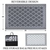 Reversible Rug, Waterproof Geometric Mat for Patio, Deck & Picnics - 2 of 4