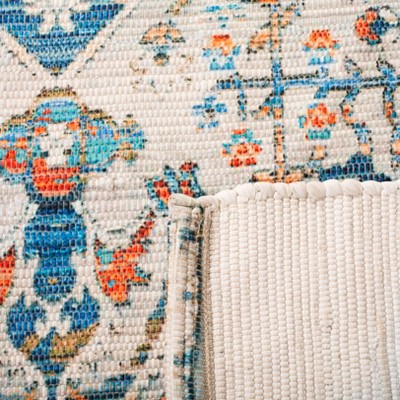 Hand-Loomed Coastal Breeze Gray Cotton Flatweave Runner Rug - 27" x 6"
