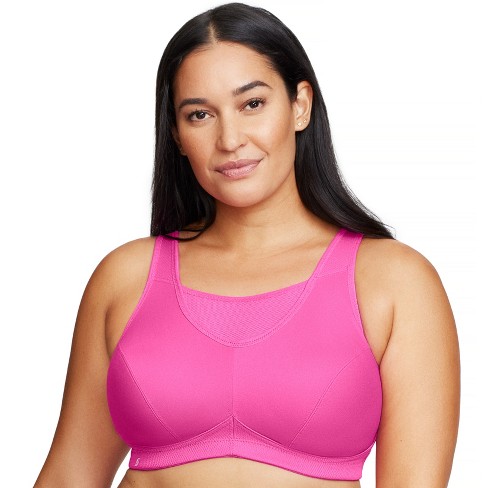 Glamorise Womens No-Bounce Camisole Sports Wirefree Bra 1066 Rose Violet  48DD