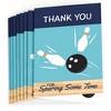 Big Dot of Happiness Strike Up the Fun - Bowling - Birthday Party or Baby Shower Thank You Cards (8 Count) - 2 of 4