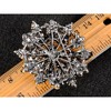 Anna-Kaci Rhinestone Crystal Royal Princess Crest Floral Wreath Bouquet Wedding Brooch Pin - 3 of 4