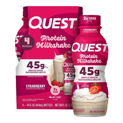Quest Nutrition Ready to Drink High Protein Milkshake - Strawberry - 4ct/56 fl oz