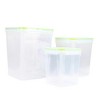 6-Piece Square Food Storage Container Set Click-and-Lock Containers w/Lids BPA-Free Microwave Freezer Dishwasher Safe - 2 of 4