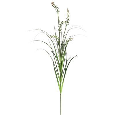 Vickerman 60" Green PVC Artificial Potted Grass Plant