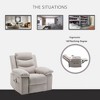 Power Velvet Recliner Chair with Adjustable Massage Function, One Side Pockets, Heating System - 4 of 4