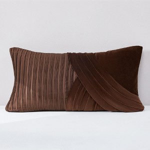 Chuks Collins x Lush Decor Shitake Decorative Pillow Cover 12x22 - Brown - 1 of 4