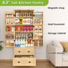 Buenhomino Tall Farmhouse Pantry Cabinet,Freestanding Storage Cabinet with Drawer for Kitchen,Dining Room or Living Room - 2 of 4