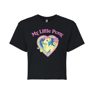 Women's - My Little Pony - Rainbow Heart Cropped Graphic T-Shirt - 1 of 4