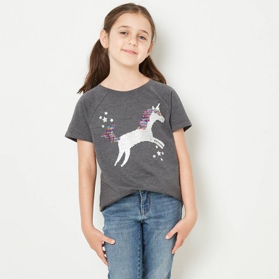 unicorn sequin flip shirt