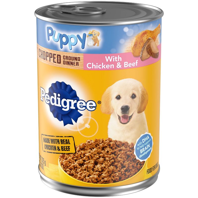Pedigree Chopped Ground Dinner Wet Dog Food with Chicken &#38; Beef Puppy - 13.2oz, 5 of 6