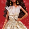Barbie Signature 2025 Holiday Barbie Fashion Doll, Seasonal Collector, Black Hair with Silver & Gold Gown - 3 of 4