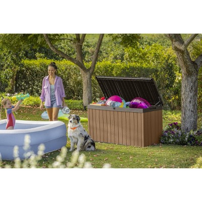 Darwin 150 Gallon Brown Resin Lockable Deck Box