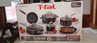 T-fal Prograde 10-Piece Titanium Nonstick Cookware Set in Black C517SA75 -  The Home Depot