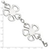 Black Bow Jewelry Stainless Steel Polished Flowers Bracelet, 8 Inch - image 4 of 4