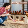 Sandinrayli Wood Chicken Nesting Box 3-Compartments Nesting Boxes for Laying Eggs, Natural - 3 of 4