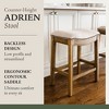 Maven Lane Adrien Upholstered Backless Saddle Kitchen Stool, Set of 3 - image 2 of 4